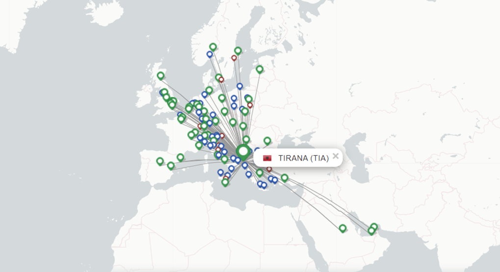 airlines operating in albania